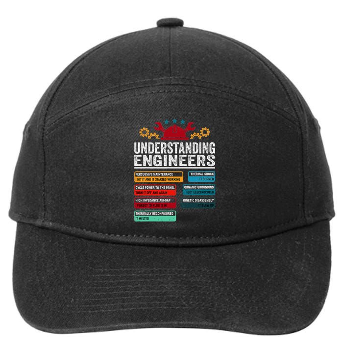 Understanding Engineers Funny Engineering Student Engineers 7-Panel Snapback Hat