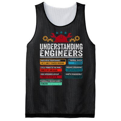 Understanding Engineers Funny Engineering Student Engineers Mesh Reversible Basketball Jersey Tank