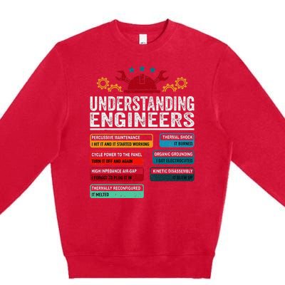 Understanding Engineers Funny Engineering Student Engineers Premium Crewneck Sweatshirt