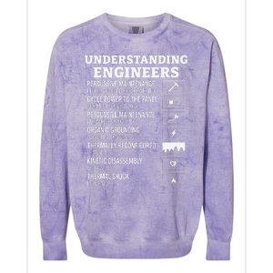 Understanding Engineers Funny Engineering Humor Colorblast Crewneck Sweatshirt