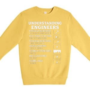 Understanding Engineers Funny Engineering Humor Premium Crewneck Sweatshirt