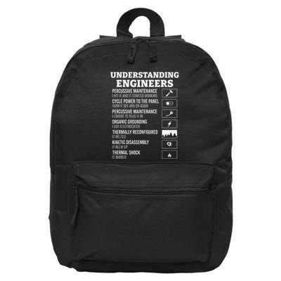 Understanding Engineers Funny Engineering Humor 16 in Basic Backpack