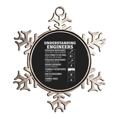 Understanding Engineers Funny Engineering Humor Metallic Star Ornament