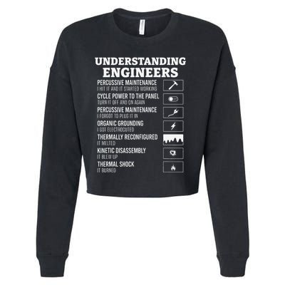Understanding Engineers Funny Engineering Humor Cropped Pullover Crew
