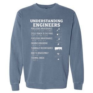 Understanding Engineers Funny Engineering Humor Garment-Dyed Sweatshirt