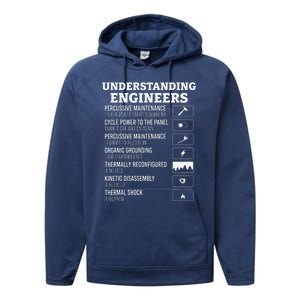 Understanding Engineers Funny Engineering Humor Performance Fleece Hoodie