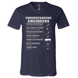 Understanding Engineers Funny Engineering Humor V-Neck T-Shirt