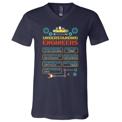 Understanding Engineers Funny Engineering V-Neck T-Shirt