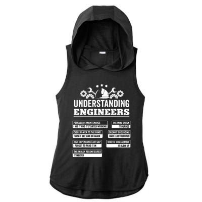 Understanding Engineers Funny Mechanical Engineering Ladies PosiCharge Tri-Blend Wicking Draft Hoodie Tank