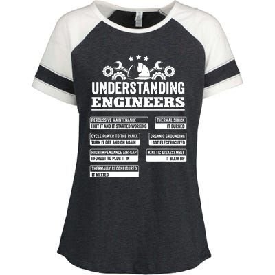 Understanding Engineers Funny Mechanical Engineering Enza Ladies Jersey Colorblock Tee