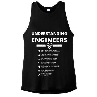 Understanding Engineers  Funny Sarcastic Engineering Gift Ladies PosiCharge Tri-Blend Wicking Tank
