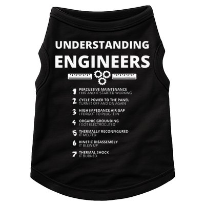 Understanding Engineers  Funny Sarcastic Engineering Gift Doggie Tank