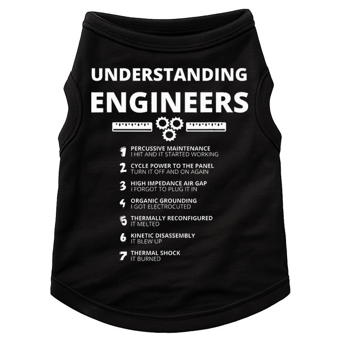 Understanding Engineers  Funny Sarcastic Engineering Gift Doggie Tank