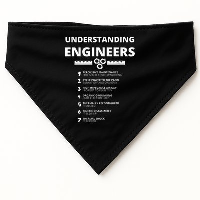 Understanding Engineers  Funny Sarcastic Engineering Gift USA-Made Doggie Bandana