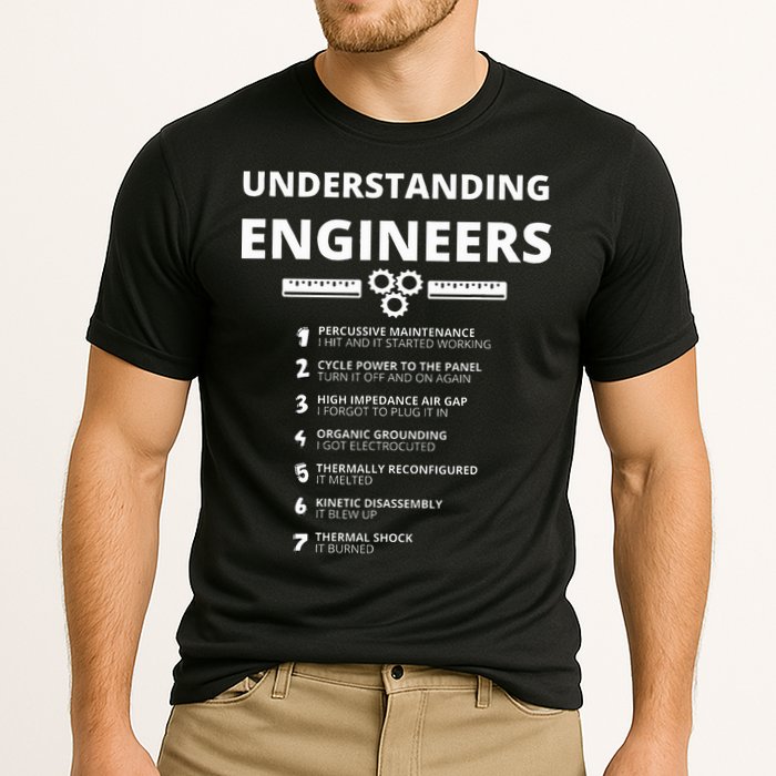 Understanding Engineers  Funny Sarcastic Engineering Gift Performance Shirt
