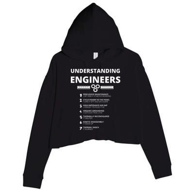Understanding Engineers  Funny Sarcastic Engineering Gift Crop Fleece Hoodie