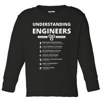Understanding Engineers  Funny Sarcastic Engineering Gift Toddler Long Sleeve Shirt