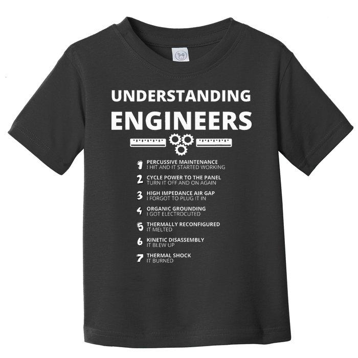 Understanding Engineers  Funny Sarcastic Engineering Gift Toddler T-Shirt