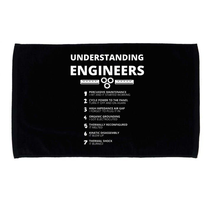 Understanding Engineers  Funny Sarcastic Engineering Gift Microfiber Hand Towel