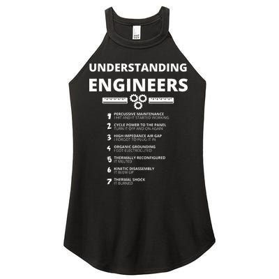 Understanding Engineers  Funny Sarcastic Engineering Gift Women's Perfect Tri Rocker Tank