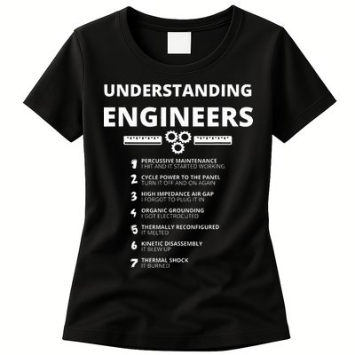 Understanding Engineers  Funny Sarcastic Engineering Gift Womens T-Shirt