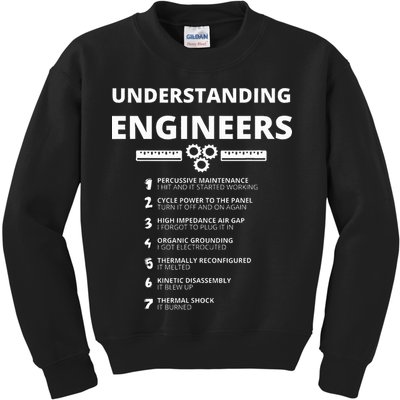 Understanding Engineers  Funny Sarcastic Engineering Gift Kids Sweatshirt