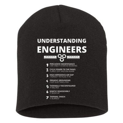 Understanding Engineers  Funny Sarcastic Engineering Gift Short Acrylic Beanie