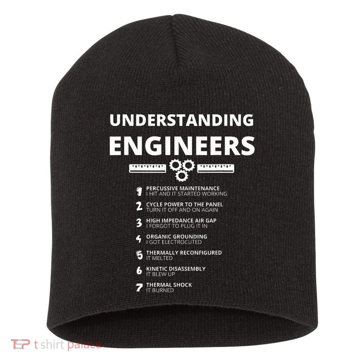 Understanding Engineers  Funny Sarcastic Engineering Gift Short Acrylic Beanie