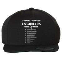 Understanding Engineers  Funny Sarcastic Engineering Gift Wool Snapback Cap