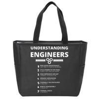 Understanding Engineers  Funny Sarcastic Engineering Gift Zip Tote Bag