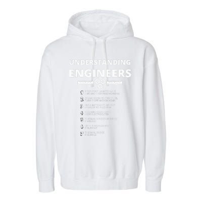 Understanding Engineers  Funny Sarcastic Engineering Gift Garment-Dyed Fleece Hoodie