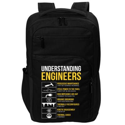 Understanding Engineers Funny Sarcastic Engineering Impact Tech Backpack