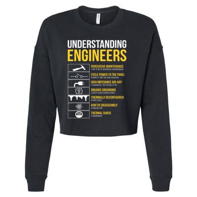 Understanding Engineers Funny Sarcastic Engineering Cropped Pullover Crew