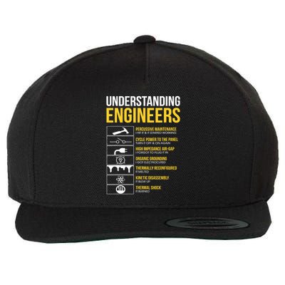 Understanding Engineers Funny Sarcastic Engineering Wool Snapback Cap