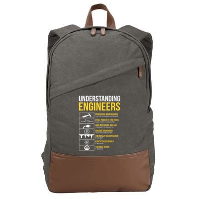 Understanding Engineers Funny Sarcastic Engineering Cotton Canvas Backpack