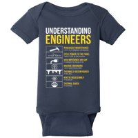 Understanding Engineers Funny Sarcastic Engineering Baby Bodysuit