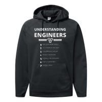 Understanding Engineers  Funny Sarcastic Engineering Gift  Performance Fleece Hoodie