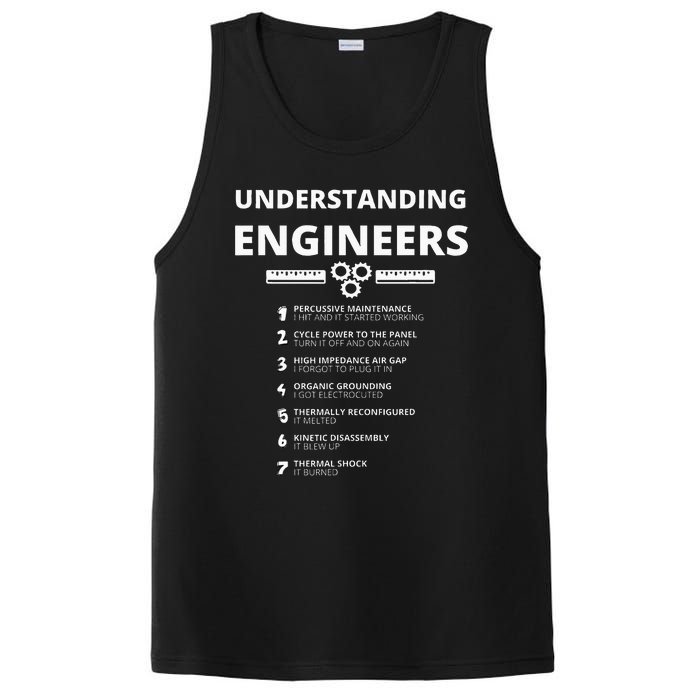 Understanding Engineers  Funny Sarcastic Engineering Gift  PosiCharge Competitor Tank