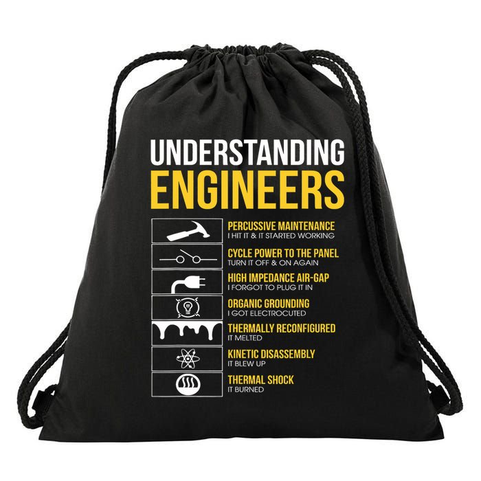 Understanding Engineers Funny Sarcastic Engineering  Drawstring Bag
