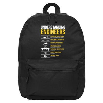 Understanding Engineers Funny Sarcastic Engineering  16 in Basic Backpack