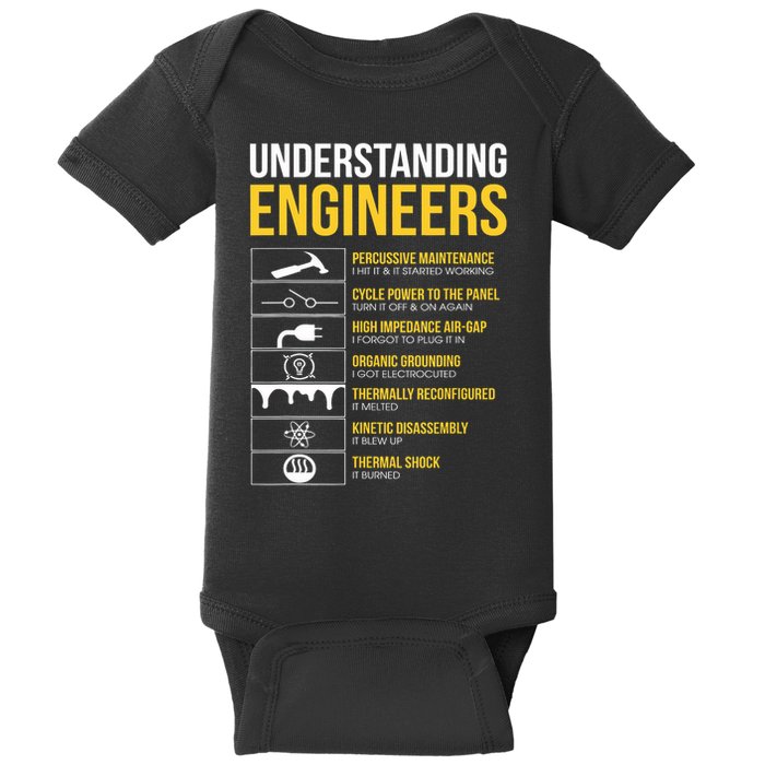 Understanding Engineers Funny Sarcastic Engineering  Baby Bodysuit