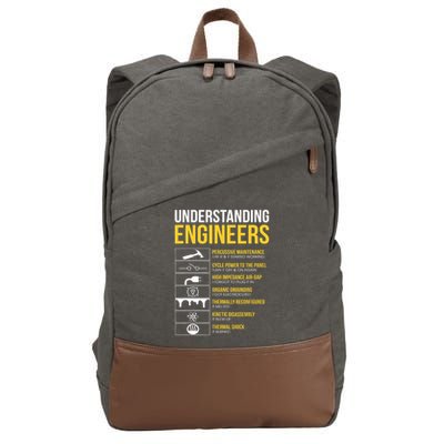 Understanding Engineers Funny Sarcastic Engineering  Cotton Canvas Backpack