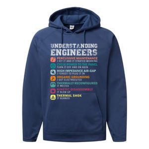 Understanding Engineers Funny Engineering Funny Gift Performance Fleece Hoodie