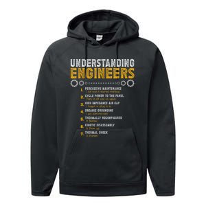 Understanding Engineers Funny Engineering Humor Engineers Performance Fleece Hoodie