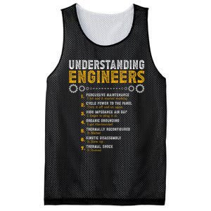 Understanding Engineers Funny Engineering Humor Engineers Mesh Reversible Basketball Jersey Tank