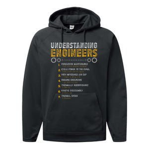 Understanding Engineers Funny Engineering Humor Engineers Performance Fleece Hoodie