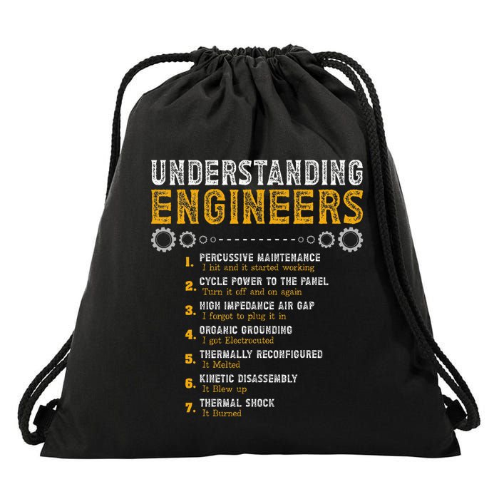 Understanding Engineers Funny Engineering Humor Engineers Drawstring Bag