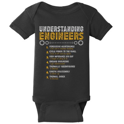 Understanding Engineers Funny Engineering Humor Engineers Baby Bodysuit