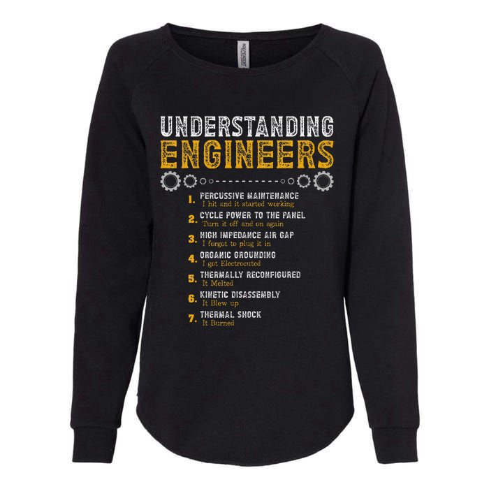 Understanding Engineers Funny Engineering Humor Engineers Gift Womens California Wash Sweatshirt