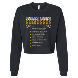 Understanding Engineers Funny Engineering Humor Engineers Gift Cropped Pullover Crew